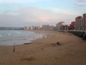 Stranden i Gij&oacute;n