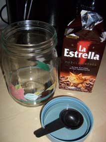 P�fyllning av kaffe