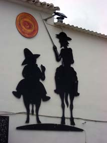 Don Quijote med sin f�ljeslagare Sancho Panza