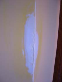 Spackling av v�gg