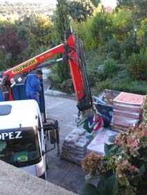Byggmaterialet kommer