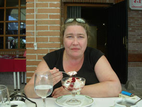 Glass med varm hallons�s