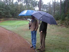 Vädret kunde varit bättre på golftävlingen...