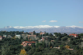Guadarramabergen 2001-11-20, fotot taget fr&aring;n v&aring;r terass.