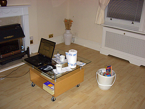Enda dekorationen kvar �r min laptop!