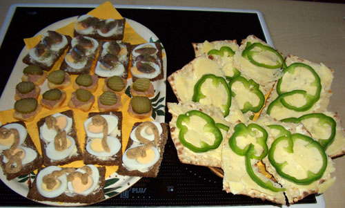 Mat till bridgeg�nget...